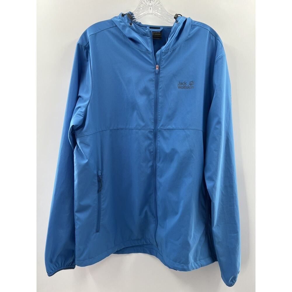 Jack Wolfskin Men’s Long Sleeve Zip Front Jacket Unlined Blue Size Large EUC